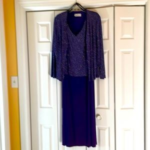 Stunning Evening Gown Sleeveless with Long Sleeve Jacket